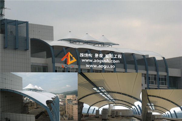 屋顶阳台<strong>膜结构建筑</strong>设施