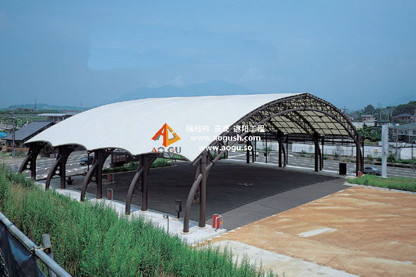 工业园膜结构遮阳棚